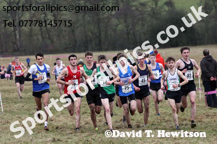 Junior men, 2018 Northern Cross Country Champs., Harewood House, Leeds. Photo: David T. Hewitson/Sports for All Pics